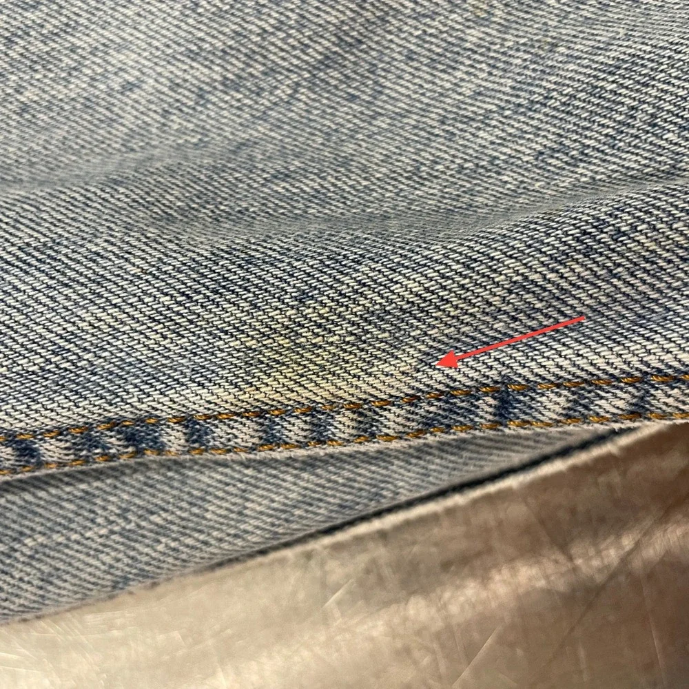 Levis 505 Regular Fit Jeans Mens‎ 38x32 Light Wash Thrashed Distressed Workwear